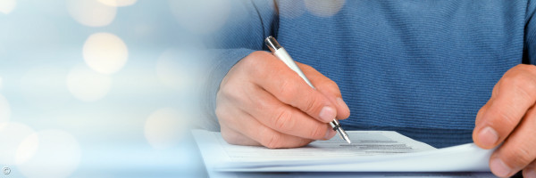 Beispielbild für eine schriftliche Anmeldung